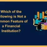 which of the following is not a common feature of a financial institution?